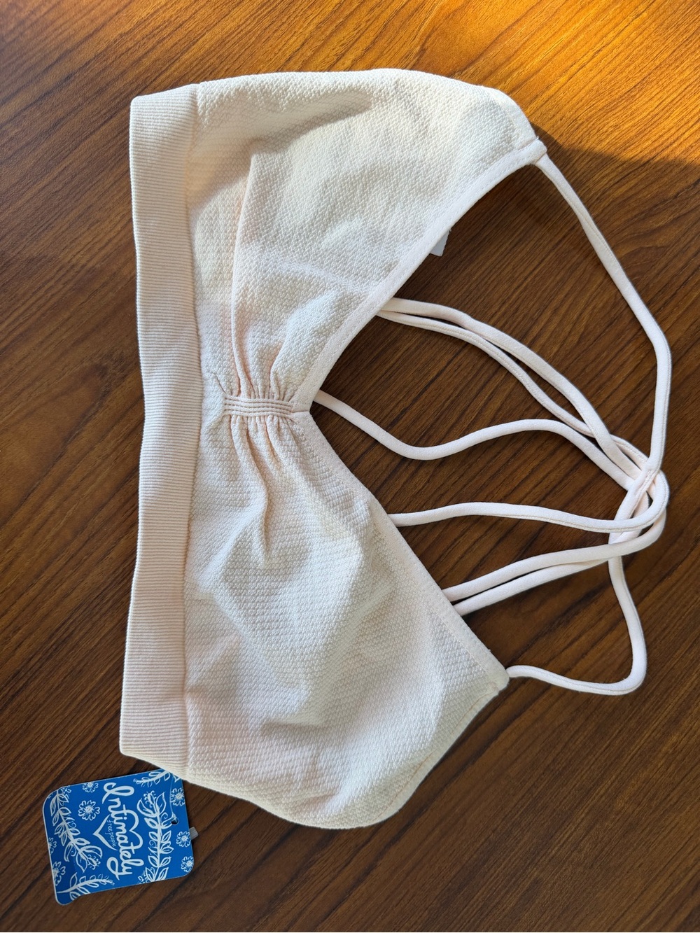 Free People Light Cream Multi-Strap Bralette NWT Intimately size m/l